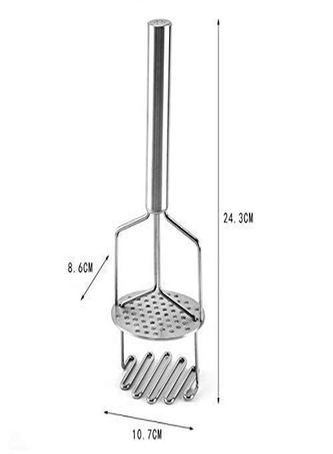 Emergity Stainless Steel Hand Potato/Vegetable/Pav bhaji Masher (Silver) - Image 3
